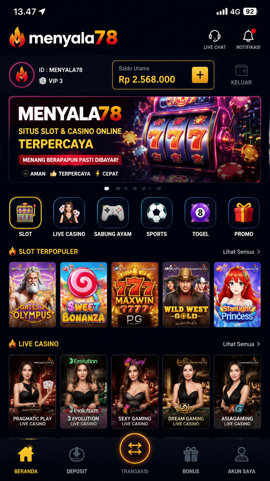 Screenshot 2 menyala78